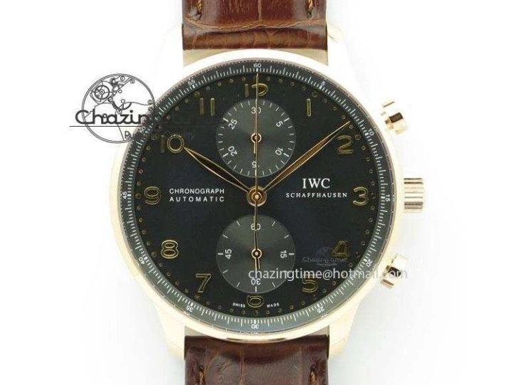 MIROTIME 0122 Reliable Portuguese IW371447 ZF 1:1 Best Edition SS Black Dial On Black Leather Strap A79350 V 7274